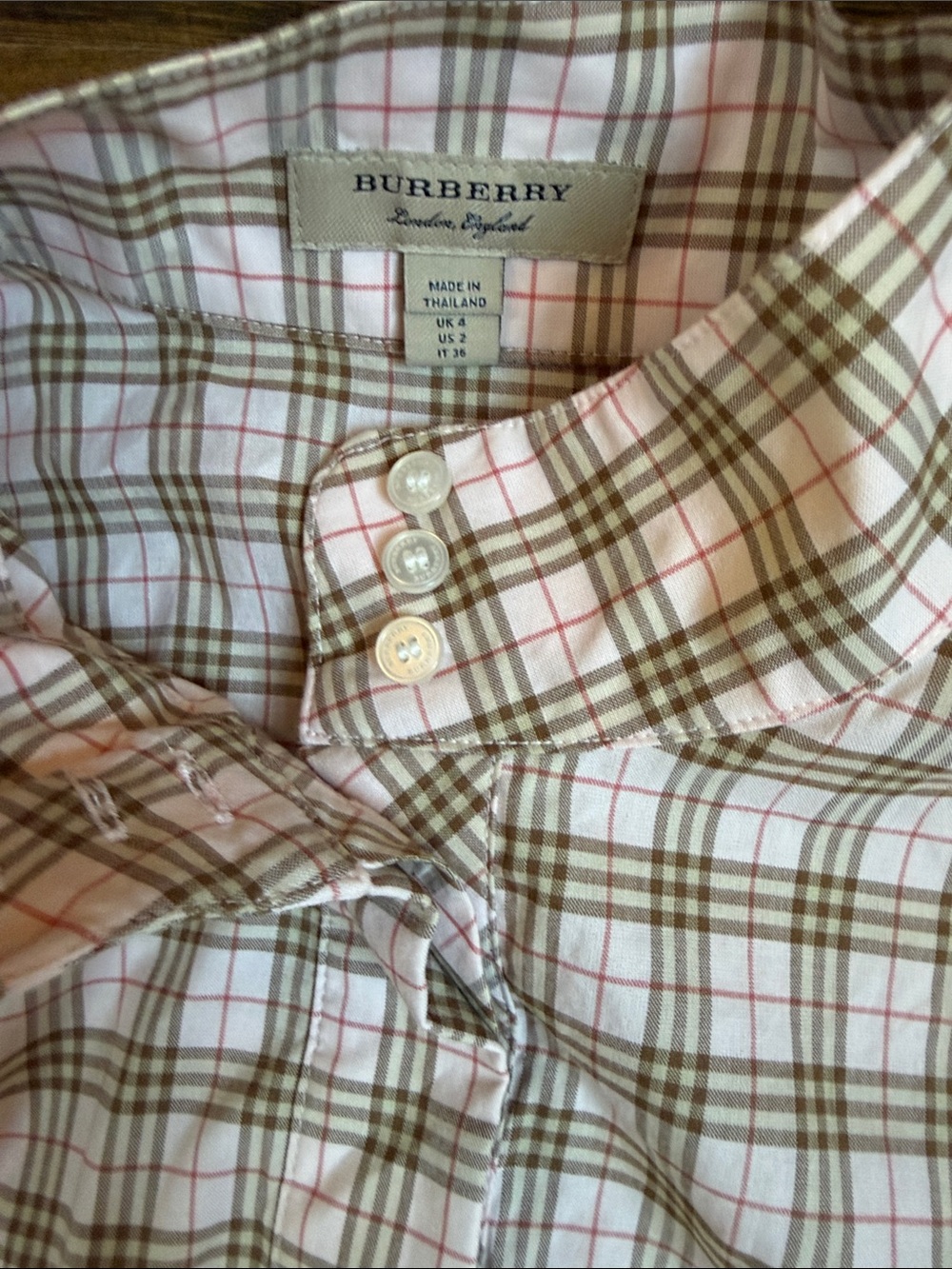Burberry Shirt  Dress Size 2 - Picture 3 of 6